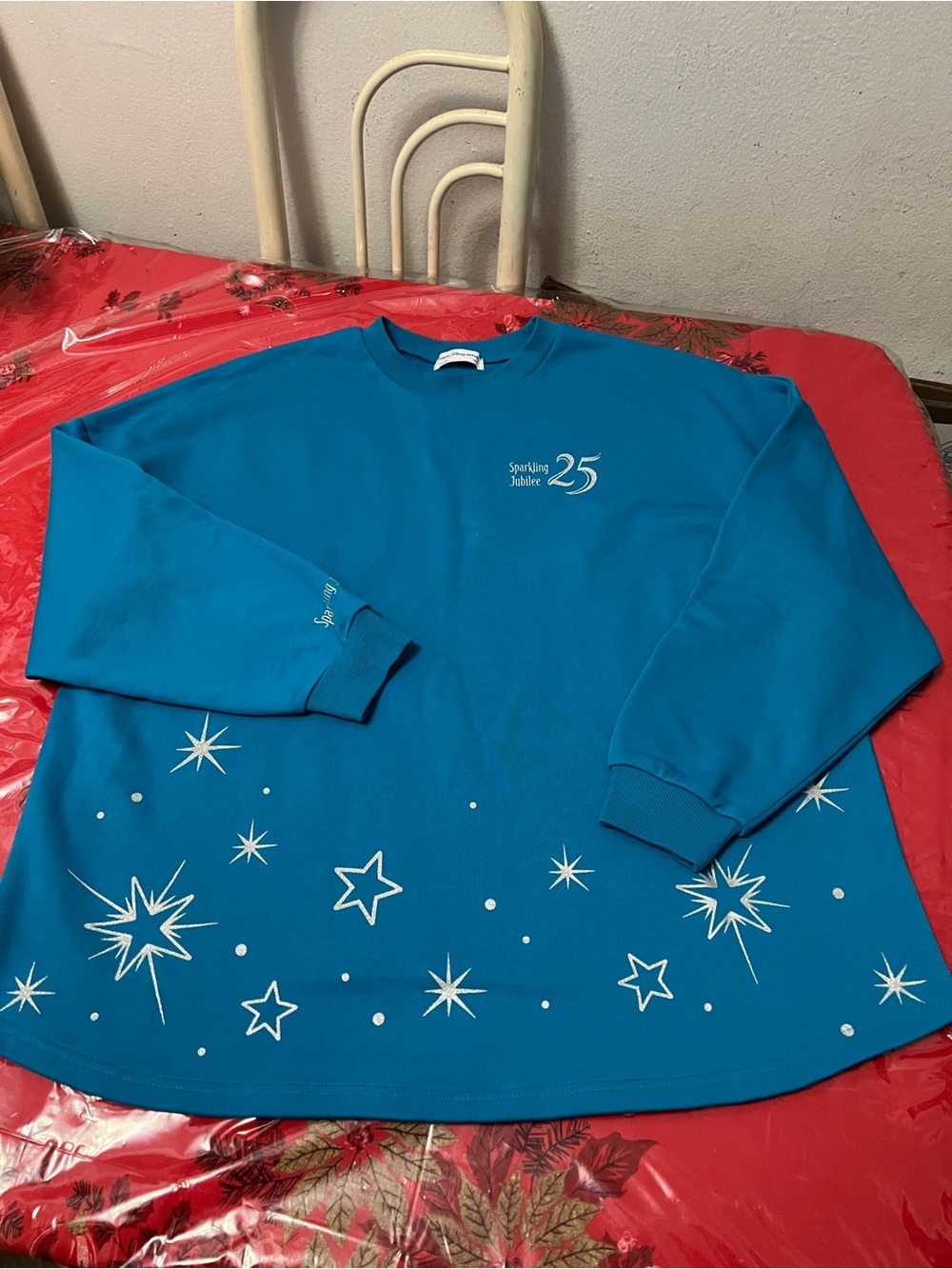 BNWOT Tokyo Disney Sea 25th Sparkling Jubilee Sweatshirt Sz M-L Long Sleeve